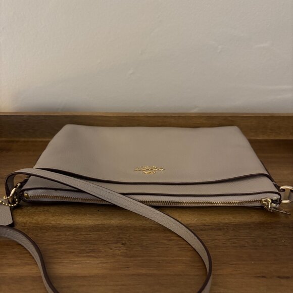 Coach Taupe Gray Leather Journal Crossbody - Picture 5 of 10